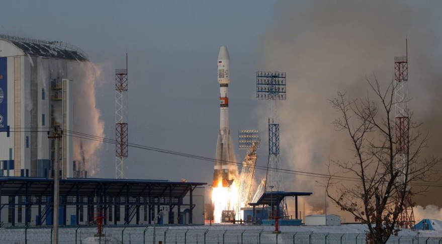 A Soyuz-2.1b rocket lifts off from the Vostochny Cosmodrome on November 28. Credit: Roscomos